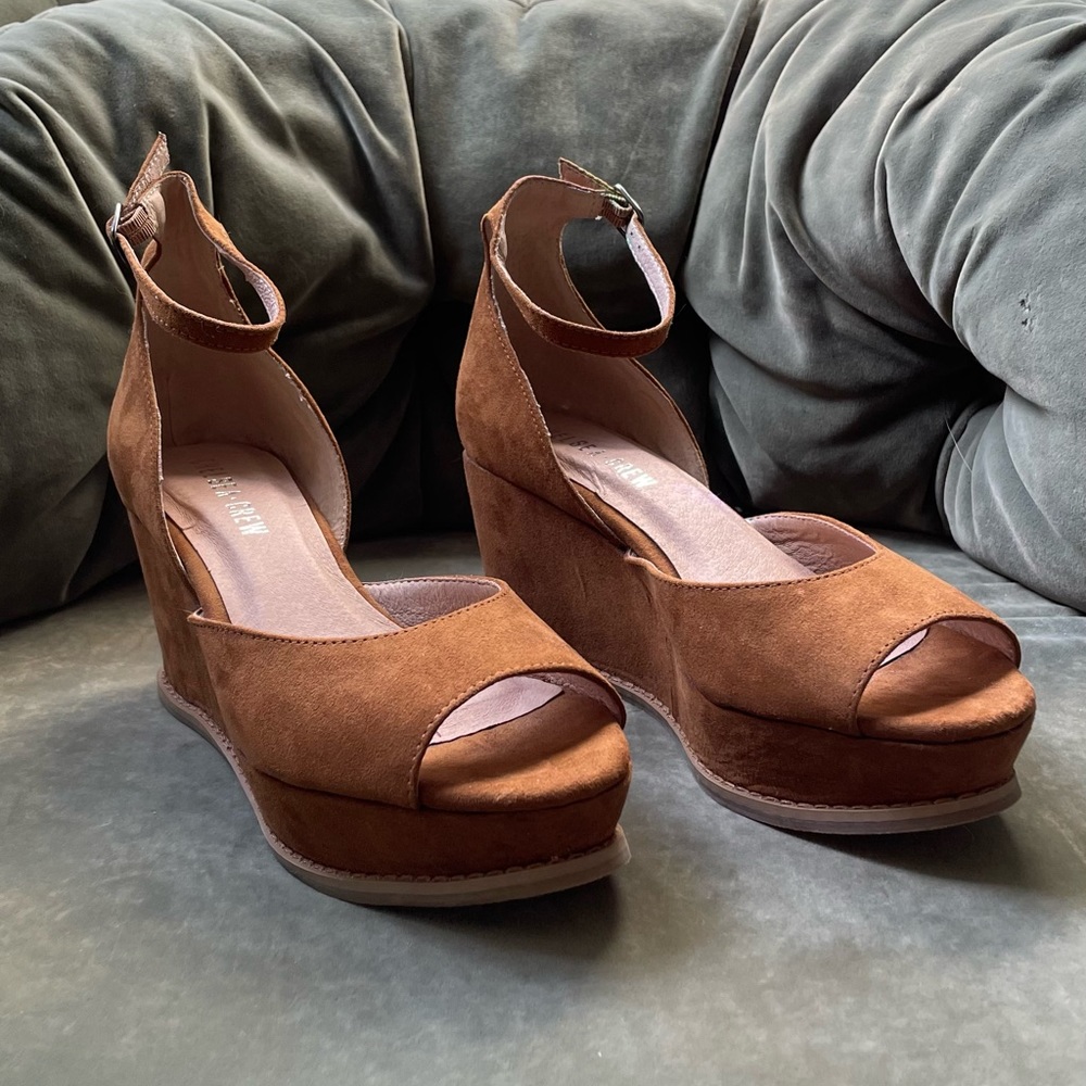Chelsea Crew Peeptoe Platform Wedges